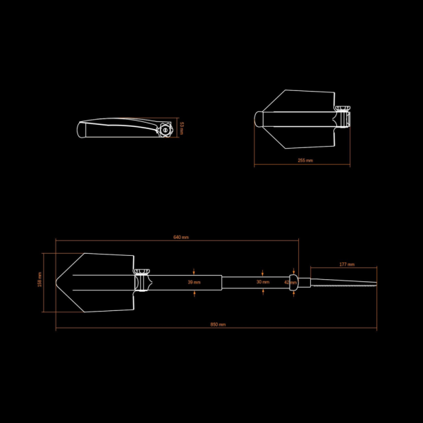 Glock Feldspaten Entrenching Tool Maße